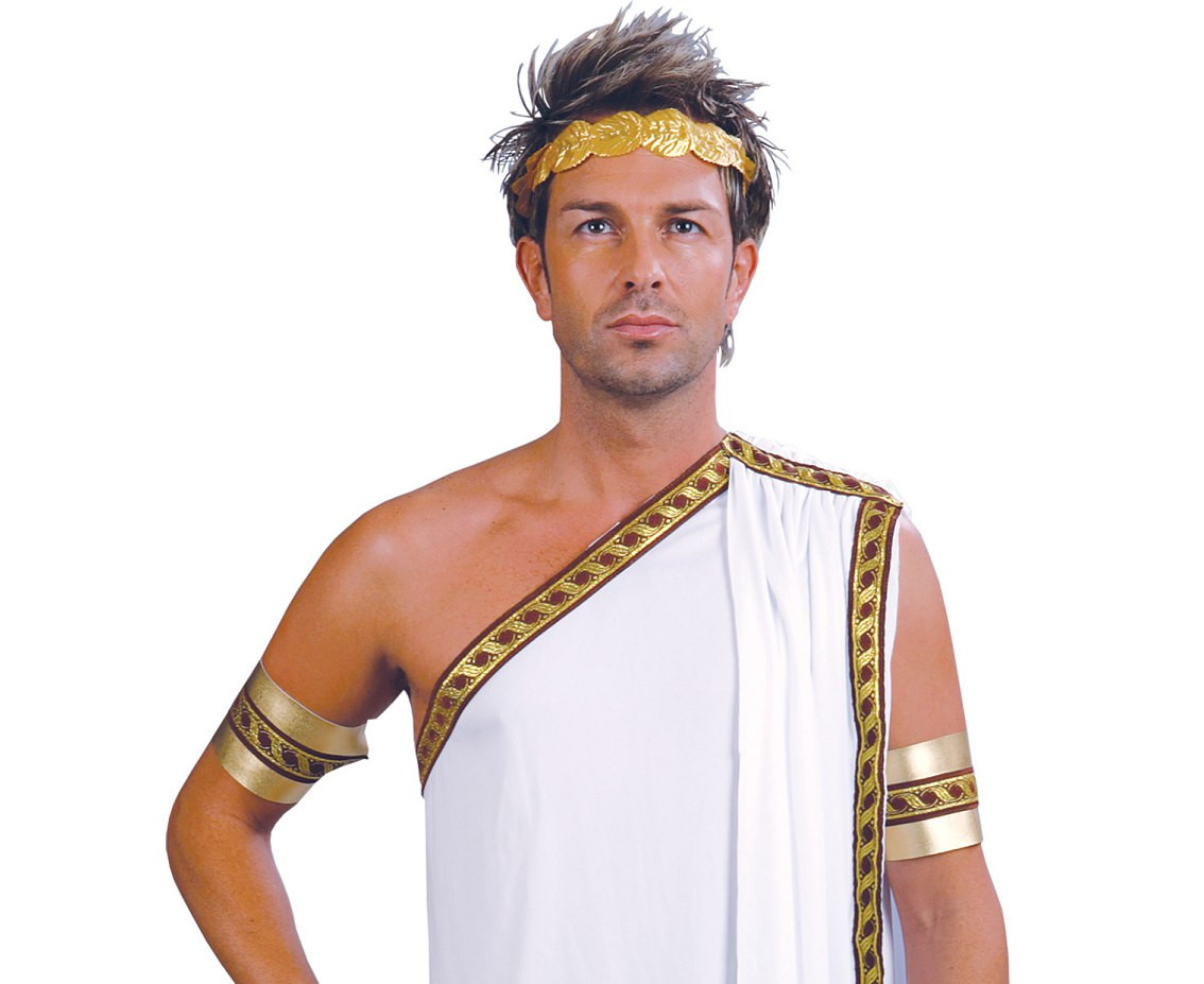 Role play-set for adult Caesar (toga, hairband, armbands), size 52
